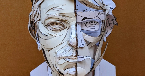 3D cardboard portrait by James Lake