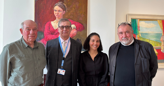 Tim Craven Nick Hookway Gemma Girvan and Mark Dunford at the opening of Looking for Appearance