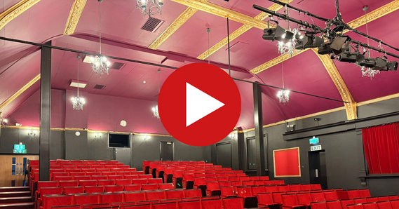 Manor Pavilion Theatre. Play button