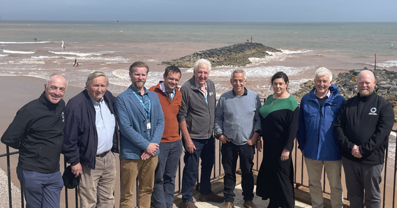 Representatives from East Devon District Council, Sidmouth Town Council, and South West Flood & Coastal