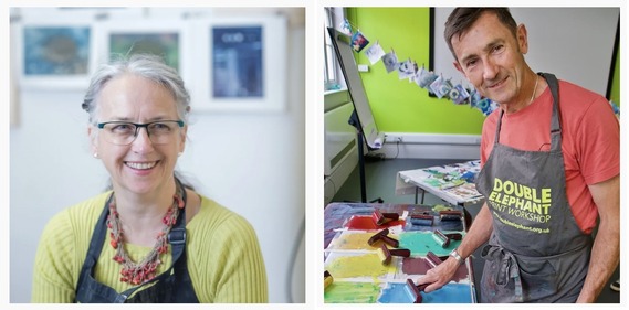 Simon Ripley and Lynn Bailey, founders of the Double Elephant Print Workshop