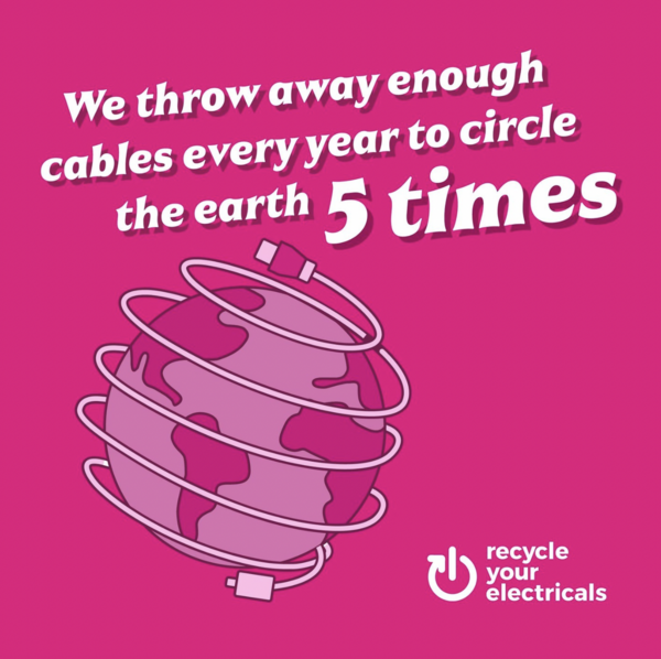 We throw away enough cables every year to circle the earth five times