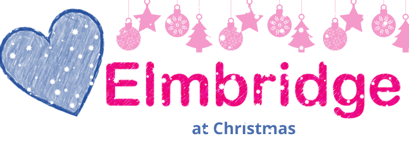 Love Elmbridge at Christmas with pink baubles