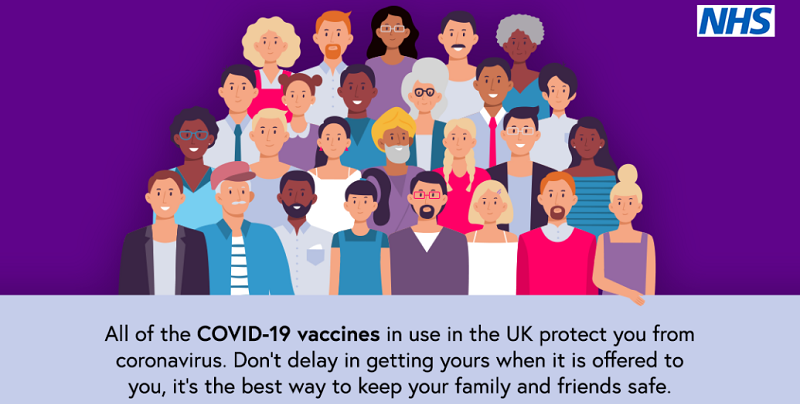 Group of people - All of the COVID-19 vaccines in use in the UK protect you from coronavirus.