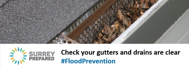 Surrey Prepared - check your gutters and drains are clear