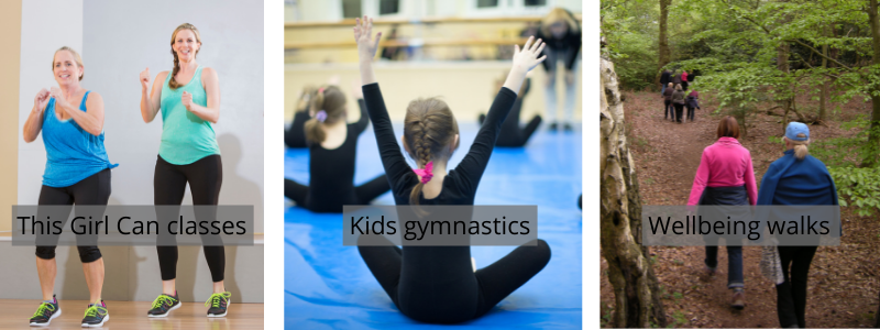 This girl can classes, kids gymnastics and wellbeing walks