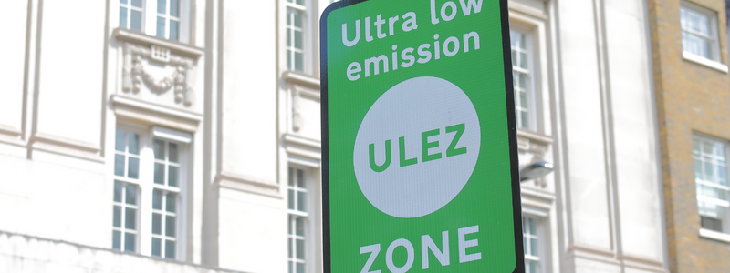 Ultra low emission zone (ULEZ) sign
