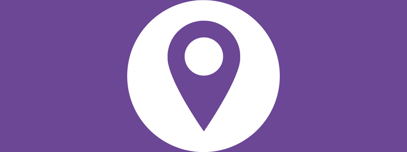 Purple graphic representing support in your local area