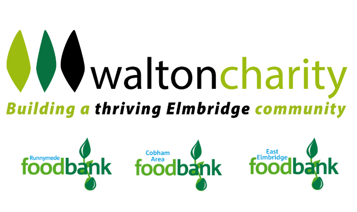 Walton Charity and local food bank logos