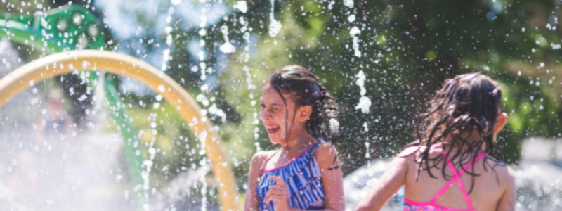 Children playing in water