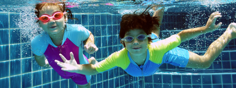 Children swimming