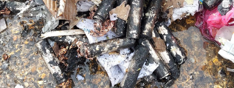 Image of Batteries on fire