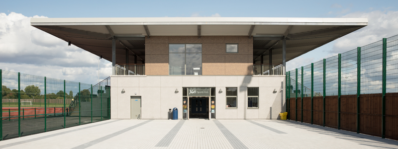 Xcel sports hub building