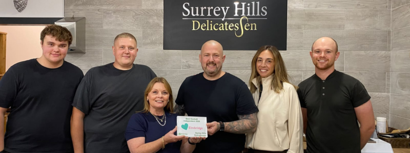 Surrey Hills Deli team receiving their award