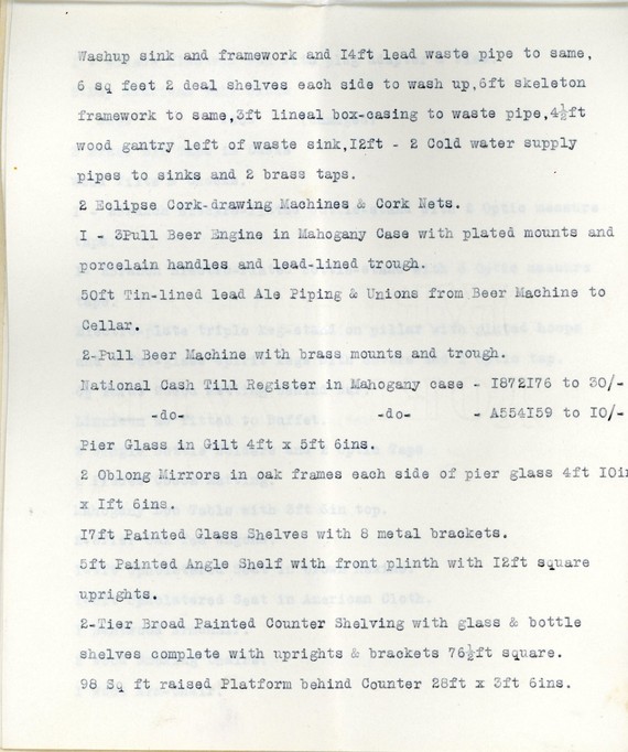 Image: Fixtures list from 1933 part of an Administration file (BOBR/2/15/9/53)