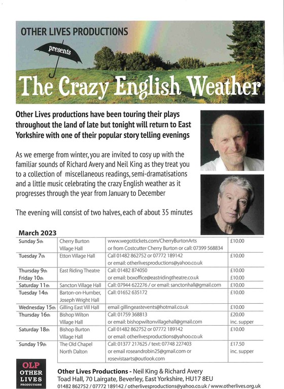 The Crazy English Weather tour dates