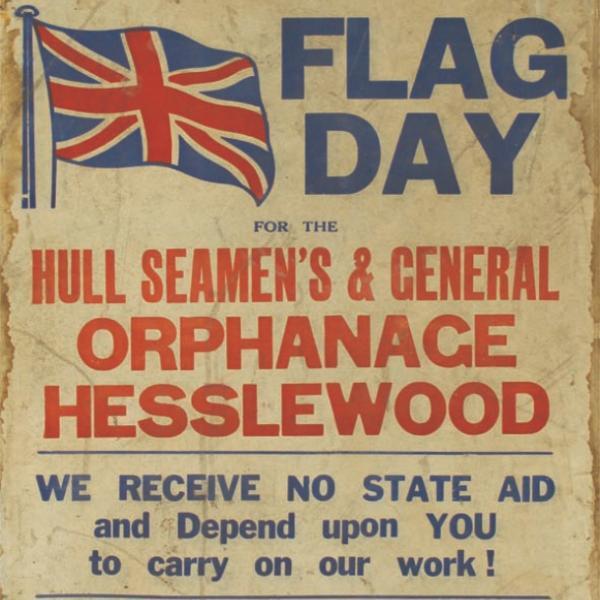 old poster for Hesslewood orphanage flag day