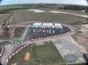 Site compound drone shot 