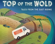 Illustration of mobile library driving in hills