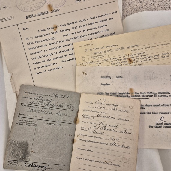 Historic alien registration papers.