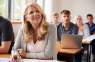 A photo of adults learning