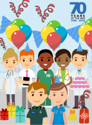 NHS 70 party poster