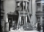 Photograph showing renovation of Frederick Bourne’s Rembrandt Studio, c1910