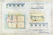 Digital scan of plan showing 'the Government Emergency House', a prefab designed to alleviate housing shortages post WW2