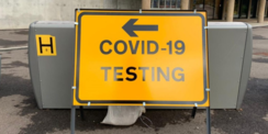 COVID-19 test site.