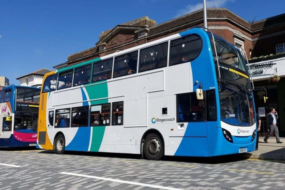 Double decker bus in Eastbourne