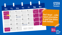 NHS prescription calendar illustration
