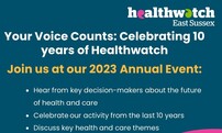 Healthwatch East Sussex event poster