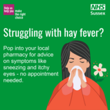 NHS hay fever poster