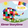 Image of Elmer the elephant and wording Storytime