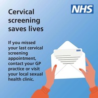 Cervical screening saves lives. If you missed your last screening appointment, contact your GP or your local sexual health clinic.