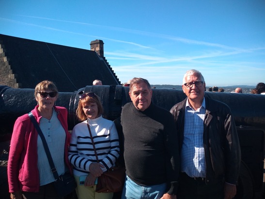 Homes for Ukraine: Donald, right and his wife Jane (far left) is on the left with tHfU guests Tetiana and Anatolii Borysiuk
