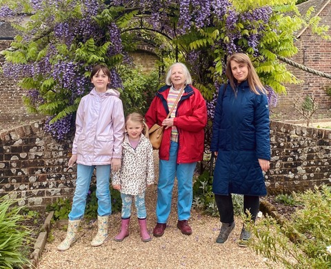 Homes for Ukraine guest Anna (far right)