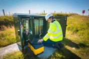 Openreach engineer working at cabinet