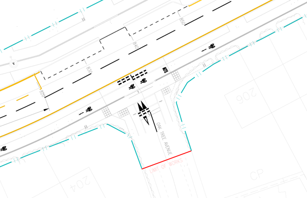 Image showing the design drawing of how Oak Tree Avenue will look when completed