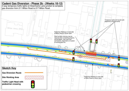 Diagram showing Cadent gas diversion