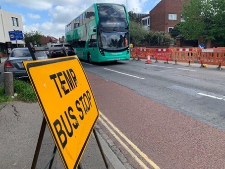 Bus stop suspension