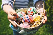 Easter Eggs in Basket