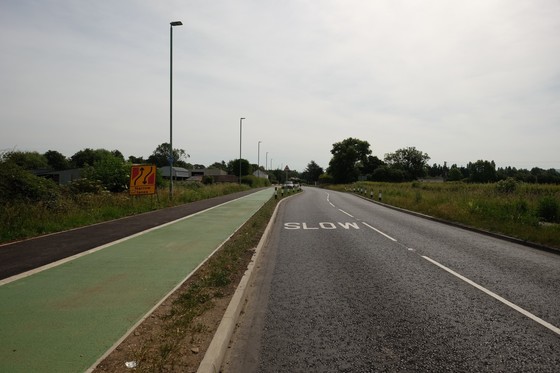 A completed section of the B4063 walking and cycling route