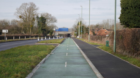 Image of latest section of the B4063 cycle route