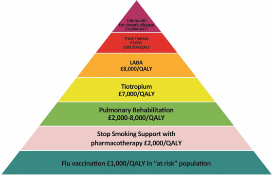 Flu vaccination value pyramid 
