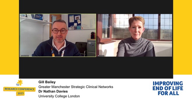 Gill Bailey and Nathan Davies at the virtual event