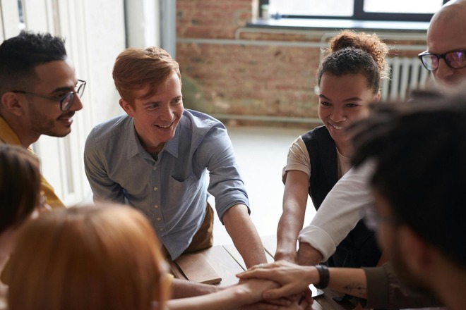 Young people talking 