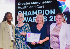 Image: Maeve Keaney holding her award