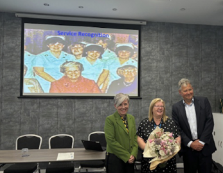 Picture of Kate Brintworth with Eileen Stringer and Donald Peebles