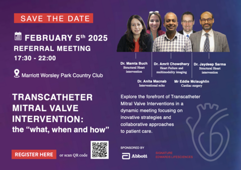 A leaflet showing details of the event, including a list of speakers and where the event is being held.